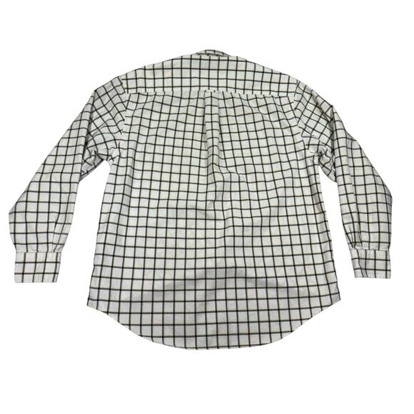 Nautica Shirt Mens Size M Button Up Long Sleeve Black Yellow Plaid Logo Casual - Picture 2 of 7